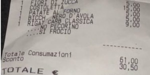 Lo scontrino omofobo, il ristorante e la sua “mission”, il Campidoglio che si schiera. Insomma, uno schifo senza fine