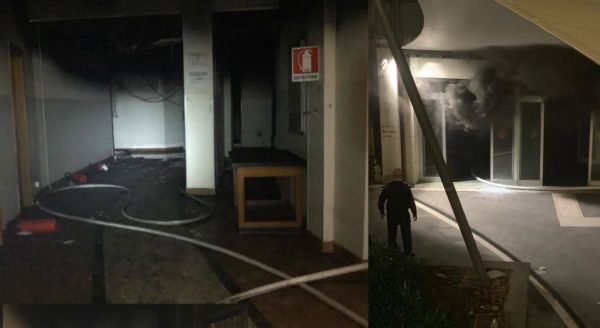 Fiamme negli uffici della Regione Lazio in via Cristoforo Colombo