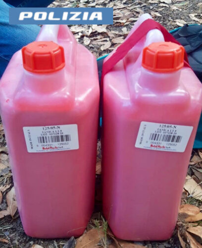 Roma. Centro storico. Fermati dalla Polizia di Stato alcuni attivisti di Ultima generazione con 20 litri di vernice rosa