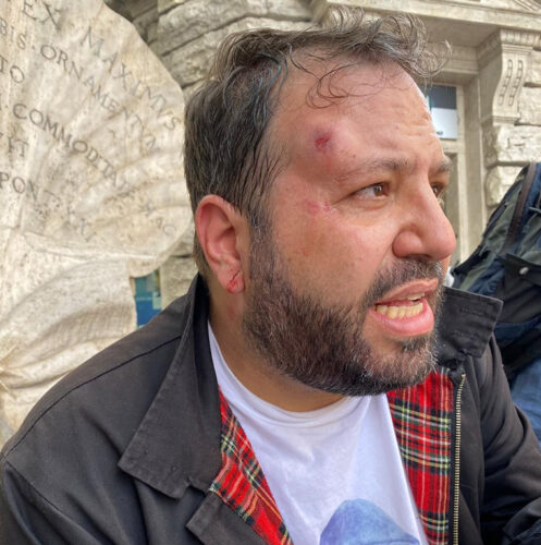Scontri in piazza Barberini. Le forze del’ordine pestano l’assessore Luca Blasi