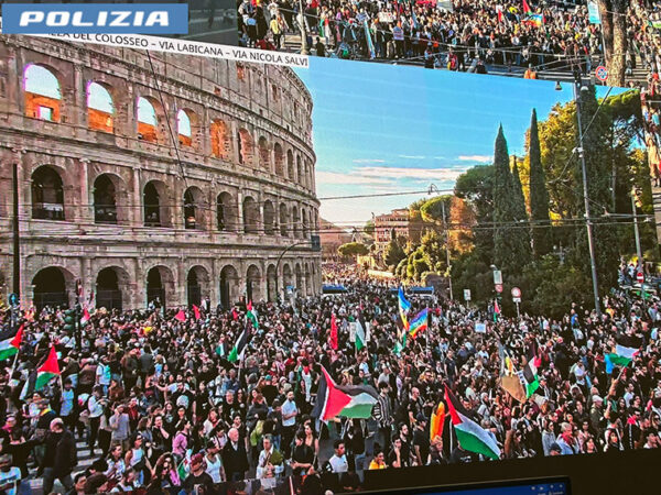 Un milione di persone in corteo a Roma contro i massacri di civili e bambini a Gaza